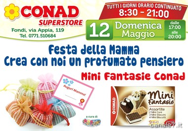 Da Conad Superstore domenica 12 Maggio si festeggia la giornata della Mamma