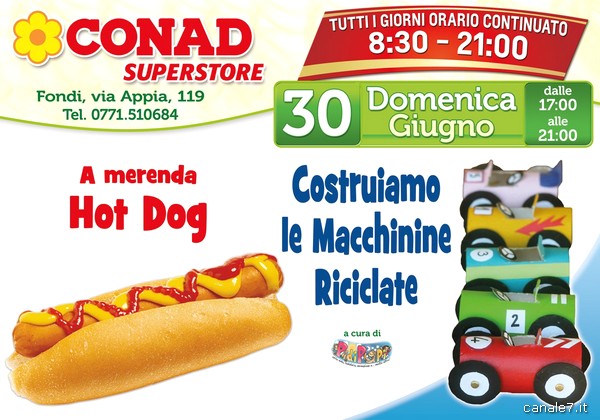 Domenica 3o Giugno da Conad ancora giochi e gustosa merenda