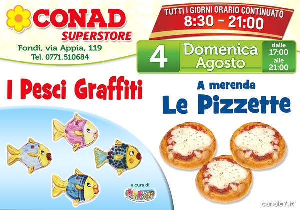 Da Conad Superstore, domenica 4 Agosto giochi e merenda!