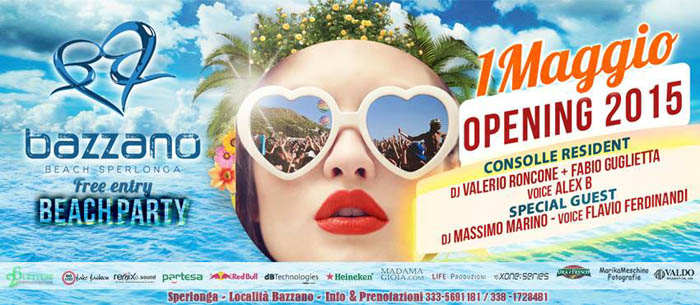 Flyer Bazzano Beach evento del 1 maggio 2015