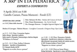 Fondi, convegno ”Conoscere e prevenire a 360° in età pediatrica”